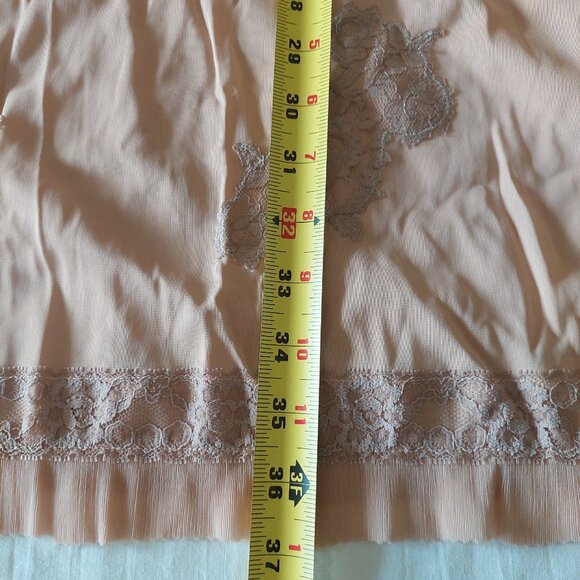 Vintage D’Orsay Nightgown Slip Dress Lingerie Pink Lace , Size 34 - Picture 7 of 7